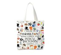 Hamilton, borsa tote in tela a tema musicale, borsa per la spesa riutilizzabile, borsa tote da donna per fan musicali, idea regalo, palestra, lavoro, viaggi, attività all'aperto