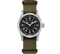 Hamilton Khaki Field Mechanical 38mm H69439931 - Black Dial, Green NATO Strap, H-50 Movement, 80h Power Reserve