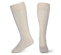 Hamilton Kilts Calze da kilt da uomo scozzese tradizionale Highland Hose Wear, crema, L