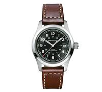 Hamilton Men's Khaki Field Auto 38mm Brown Leather Band Steel Case Automatic Black Dial Watch H70455533