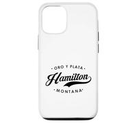 Hamilton Montana Oro Y Plata State Motto per uomo donna. Custodia per iPhone 12/12 Pro