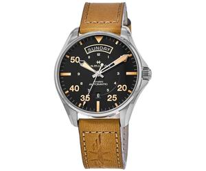 Hamilton Orologio da polso da uomo, analogico, automatico, Khaki Aviation Swiss Made