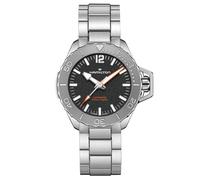 Hamilton Orologio da uomo nero Khaki Navy Frogman Auto H77485130, Bracciale