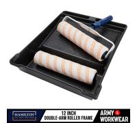 Hamilton Set Rulli Con Telaio Trade 12" 4 Pezzi - 2 Manici Blu Vassoio