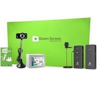 HamiltonBuhl DLPK1 Digital Learning Production Kit 1, include HB Green Screen Production Kit e Universal Ultra-Leggero Wireless Microfono Sistema con Microfono Lavalier