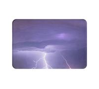 HAMISBEL Zerbino con tempesta di fulmini, 40,6 x 61 cm, adatto per bagno, cucina, camera da letto. Decorazione per la casa, facile da pulire.