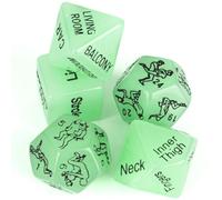HAMKU ̶ ̶̣ ̶ ̶ ̶σ̶ ̶ ̶ 5 Dadi Verdi Che Si Illuminano Al Buio,dadi sessuali di coppia italiano, Regali Per Coppie, giochi erotiici coppie