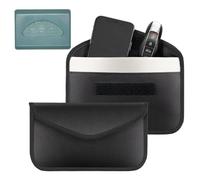HAMKU 1 Pezzi Gabbia Faraday,Faraday Bag 20 * 10Cm Custodia Per Telepass Schermata,Custodia Rfid,Faraday Keyless Schermatura Chiave Auto,Telepass Schermatura(Nero)