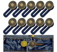 HAMKU 10 Pezzi Estensioni Elastiche Perdi Bottone,bottoni regolabili per pantaloni,bottoni jeans rimovibili,per Jeans, Gonne, Pantaloni, Estensori per Vita da Donna