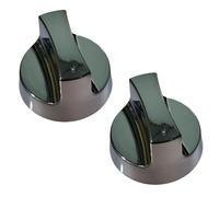 HAMKU 2 Pezzi Manopole Universali Ø6mm per Fornello Forno Frigorifero Congelatore Controllo Temperatura Termostato Metallo Argento Ricambio Compatibile con Diversi Modelli