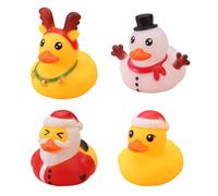 HAMKU 4 Pezzi paperella di gomma natalizie, Mini paperelle, A