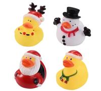 HAMKU 4 Pezzi paperella di gomma natalizie, Mini paperelle, B