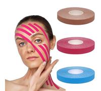 HAMKU Face Taping Viso,3 Pezzi Cerotti Viso Lifting,1.5cm x 5m Face Lift Tape Riduce Le Rughe,Cerotti Patch Antirughe Per Prevenire Ed Eliminare Le Linee Sottili Il Lifting Della Pell