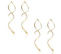 HAMKU Orecchini Donna Oro Zirconia Placcato Oro Orecchini Anallergici Donna Oro Set Orecchini Anallergici Cerchio Huggie Cartilagine