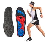 HAMKU Solette Per Dimagrire Originali,Sollievo Per Piedi Doloranti Con Inserti Magnetici Per Digitopressione Sani,Comodi e Traspiranti Per Tutto Il Giorno,Nero e Rosso,S(35-39)