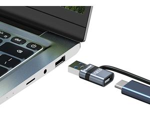 Hamlet Adattatore da USB-A 3.0 Maschio a USB-C Femmina Xtms200a