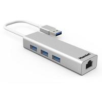 Hamlet Adattatore USB XHUB330LAN HUB 3 PORTE USB 3.0 + LAN RJ45