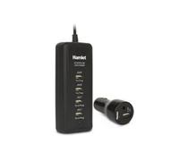 Hamlet Caricabatteria per Auto Caricabatteria 12V 4+1 Porte USB Nero