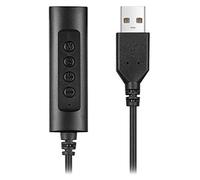 Hamlet Cavo adattatore Jack a Usb a con Controlli Volume Black 0,8m HHEADA UA