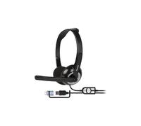 Hamlet Cuffie microfono filo SMART USB Black e Silver HHEADMUS CX