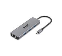 HAMLET - Docking Station Universale per Notebook PD200 5x USB 3.2 / HDMI / RJ-45 Monitor 4K Grigio + Power Delivery 87W