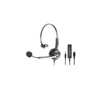 Hamlet HHEADM-CJM cuffia e auricolare Cablato A Padiglione Ufficio USB tipo-C Nero