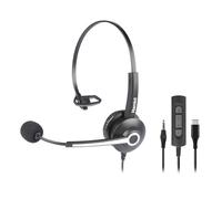 Hamlet HHEADM-CJM cuffie Con cavo Archetto Ufficio/Centro chiamate USB Type-C Nero - Nouvo