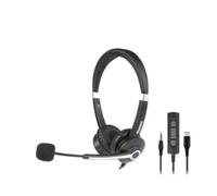 HAMLET HHEADM-CJS CUFFIA PROFESSIONALE BIAURALE CON MICROFONO USB-C JACK 3.5 MM
