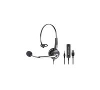 Hamlet HHEADM-UJM cuffia e auricolare Cablato A Padiglione Ufficio USB tipo A Nero