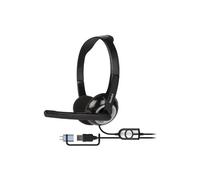 Hamlet Cuffie microfono filo SMART USB Black e Silver HHEADMUS CX