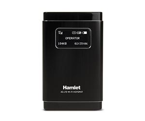 Hamlet HTSPT4GLTE - Router portatile Hot Spot 4G LTE portatile. Download 100 Mbps / Upload 50 Mbps. Display OLED