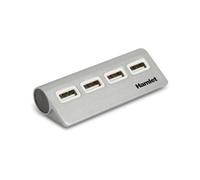 Hamlet Hub USB 2.0 a 4 porte 480 Mbps in Alluminio