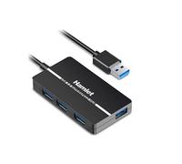 Hamlet Hub USB 3.0 Nero 4 Porte con Alimentatore 5000 Mbit/s