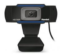 HAMLET - Webcam HWCAM720 con Risoluzione 1280 x 720 Pixel USB 2.0 Sensore Immagine CMOS Colore Nero