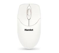 Hamlet Mouse USB 1000 DPI Bianco con Cavo e Design Ambidestro