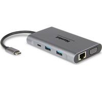 Hamlet Replicatore di Porte per Notebook Cablato USB Type-C Grigio - HDKC-PD400V