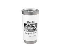 Hamlet Shakespeare Gioca Amleto Citazione, ahimè Povero Yorick! Bicchiere termico in acciaio inox doppia parete