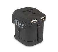 Hamlet XPW2UTRAVEL - Adattatore Universale da Viaggio + 2 USB charger da 2100 mA cadauna