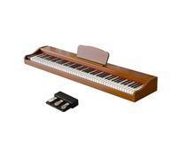Hammer-action Keyboards Digital Piano 88 Key Weighted Keyboard Piano Built-in Speakers Full Size Electric Piano For Beginner Adults With Triple Pedal And MIDI Connecting(Brown)