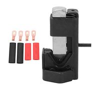 Hammer Crimper for 8AWG 6AWG 4AWG 2AWG 1/0 3/0 Battery Cable, Wireless Hammer Lug Crimper Tool with Copper Ring Terminals and Heat Shrink Tubes for Automotive Marine Use