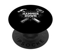 Hammer Down Work Ethic Trades Mindset Design PopSockets PopGrip Adesivo