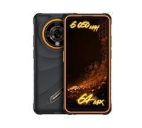 Hammer H Iron Telefono Cellulare da Esterno, Senza Contratto, 8/128 GB, 5G, Display da 6,56" a 120 Hz, 6050 mAh, Sony 65 MP, Android 15, NFC, Biometrici, Radio FM, Jack 3,5 mm, Dual-SIM, nero-orange