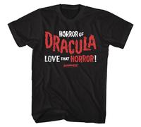 Hammer Horror Horror Of Dracula T-Shirt Manica Corta - Nero - Cotone