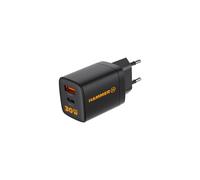 HAMMER RapidCharge Duo 30W Caricabatterie universale doppio con porte USB-A e USB-C e 30W di potenza per una ricarica rapida ed efficiente dei tuoi