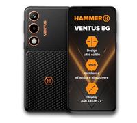 HAMMER VENTUS 5G Smartphone da esterno 8 GB + 256 GB, Android 16, display AMOLED da 6,77 pollici 120 Hz, fotocamera AI da 108 MP, fotocamera selfie da 32 MP, MediaTek Dimensity 7100, batteria da 5000