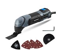 Hammerhead Multiutensile oscillante da 2,2 Amp con 1 lama per taglio a filo, 1 lama per sega a semicerchio, 1 tampone abrasivo, 3 pezzi carta abrasiva - HAMT022