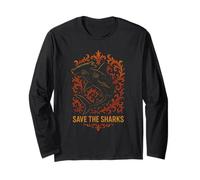 Hammerhead Shark Save the Sharks Retro Ocean Maglia a Manica