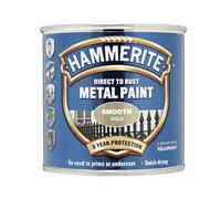 Hammerite Smalto per Metalli Oro Antiruggine, Finitura Liscia, 250ml