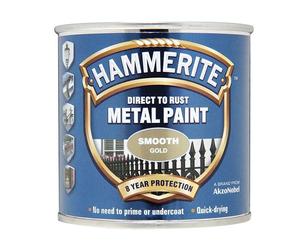 Hammerite Smalto per Metalli Oro Antiruggine, Finitura Liscia, 250ml