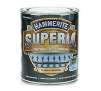 Hammerite Superia smalto metallo antiruggine interno e esterno, Brillante Grigio, 750 ml